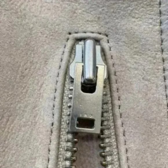 IRO Biege Synal Winter Shearling Sheepskin Moto Jacket Coat. 36 / S size - Picture 9 of 15